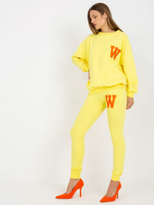 Yellow two-piece sweatshirt set