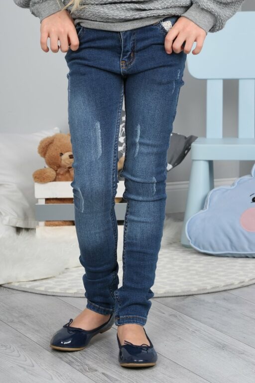 Dívčí džínové kalhoty s