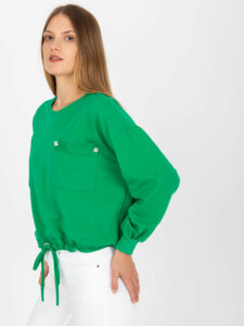 Green sweatshirt without a