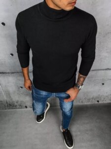 Men's black turtleneck sweater Dstreet