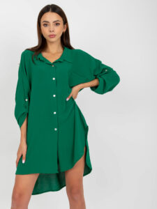 Dark green shirt dress