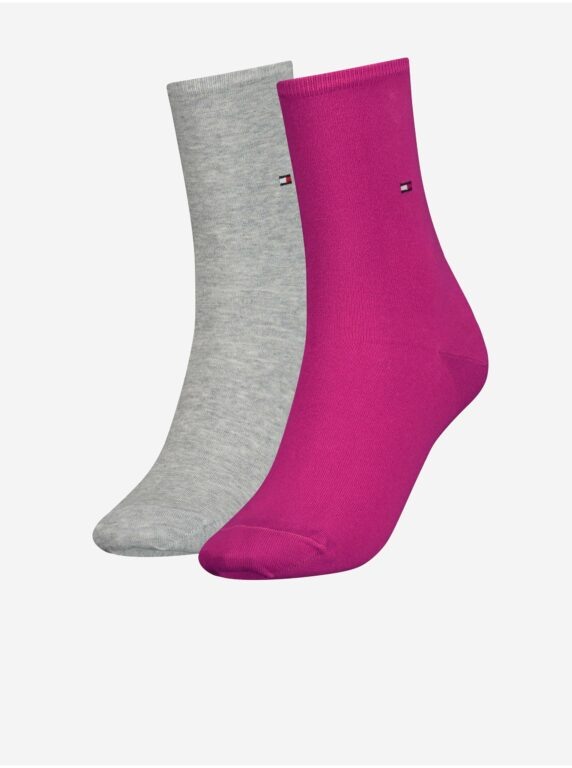 Tommy Hilfiger Sada dvou párů dámských ponožek v šedé