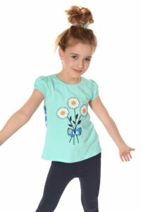 Girls' mint blouse with