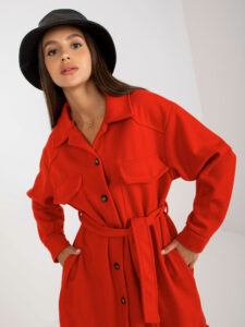 Long red top shirt with