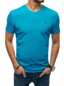 Men's plain T-shirt turquoise
