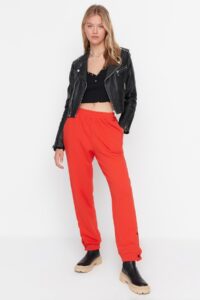 Trendyol Red Snap Detailed Loose Jogger