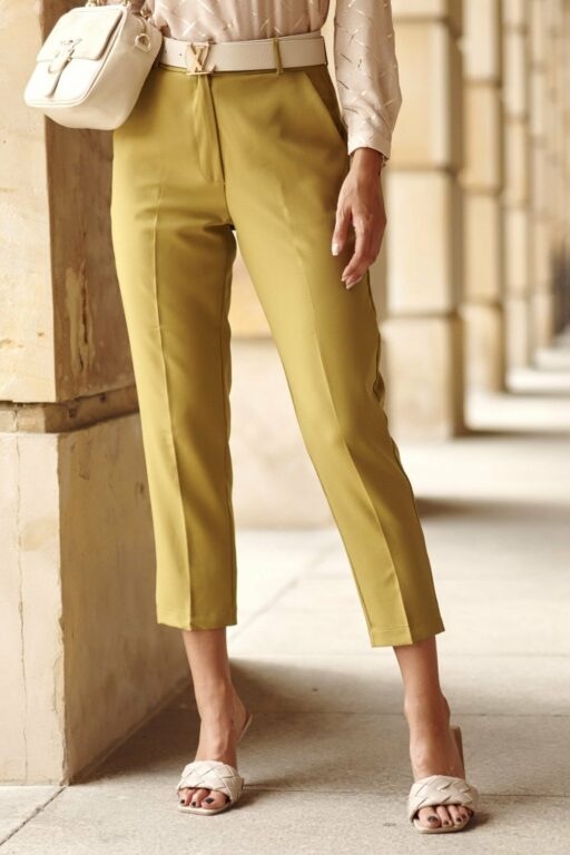 Elegantní kalhoty s olivovým