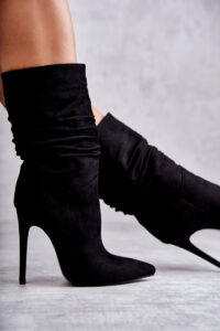 Women's Wrinkled Boots Boots black