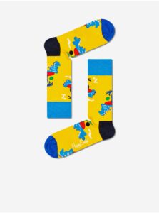 Modro-žluté vzorované ponožky Happy Socks Island In The Sun -