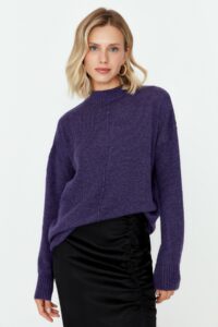 Trendyol Purple Crew Neck Knitwear