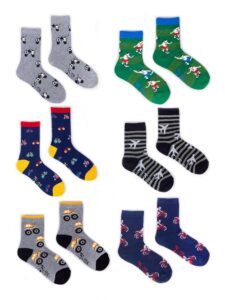 Yoclub Kids's Boys' Cotton Socks Patterns Colors