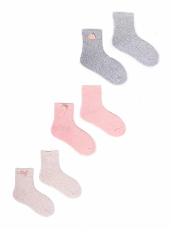 Yoclub Kids's Girls' Terry Socks With