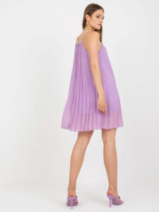 Light purple one size pleated dress with a