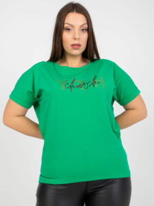 Green plus size t-shirt with