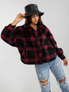 Black checked shirt with