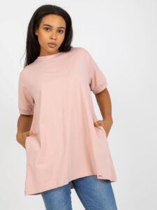 Plus size dusty pink tunic with