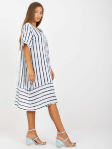White thin oversize dress with short