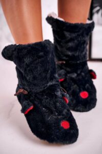Christmas Insulated Slippers With Reindeer