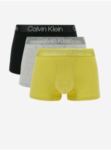 Calvin Klein Sada tří pánských boxerek ve žluté