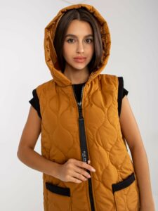 Light brown women's vest with a