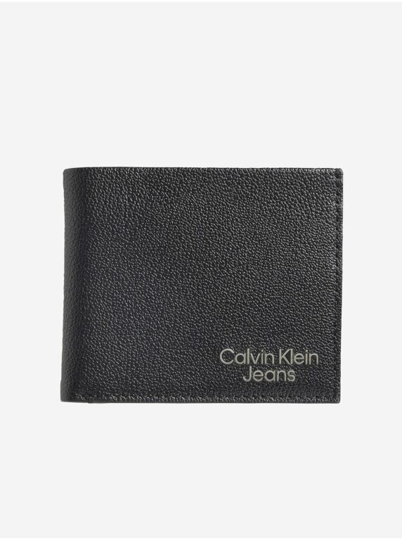 Černá pánská kožená velká peněženka Calvin