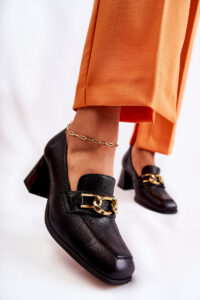 Leather Pumps With Chain Laura