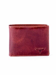 Brown leather wallet with