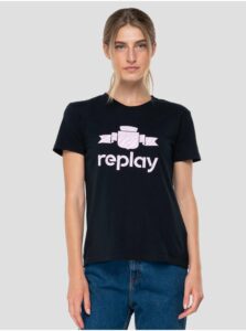 Černé dámské tričko Replay