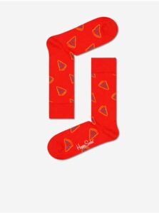 Červené vzorované ponožky Happy Socks Pizza