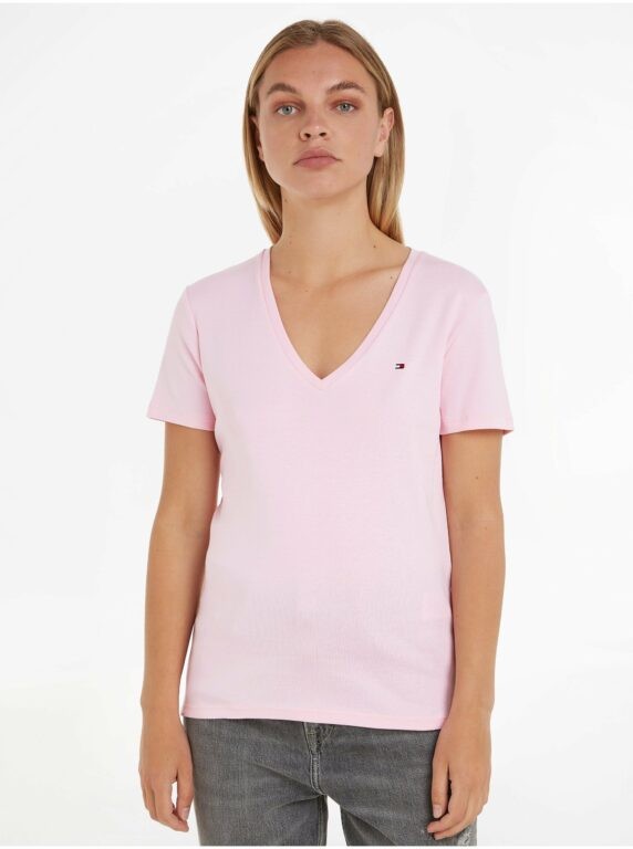 Světle růžové dámské tričko Tommy