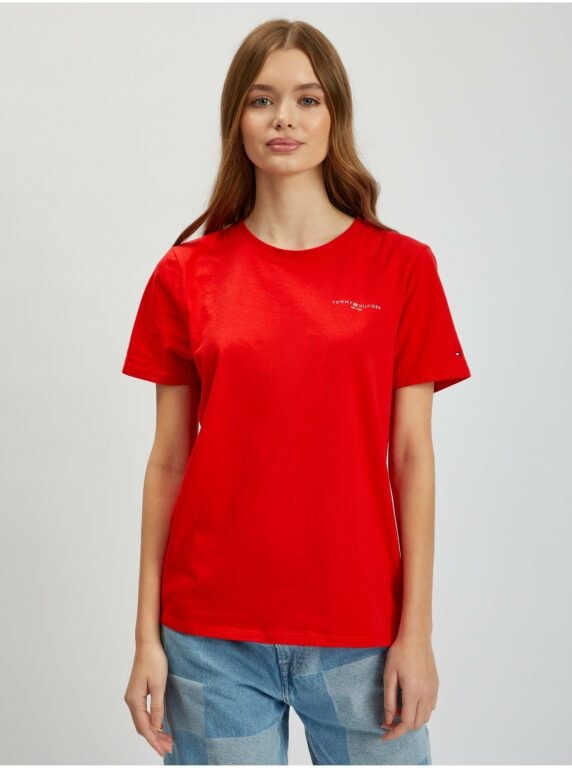 Červené dámské tričko Tommy Hilfiger 1985 Reg