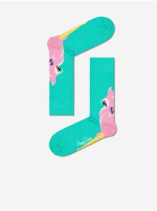 Tyrkysové vzorované ponožky Happy Socks Surfs