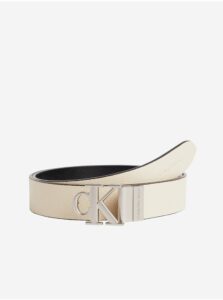 Krémový dámský kožený pásek Calvin Klein