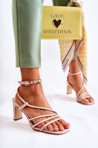 Classic Lacquered Sandals On Heel