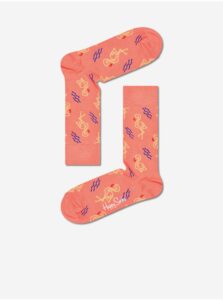 Růžové vzorované ponožky Happy Socks