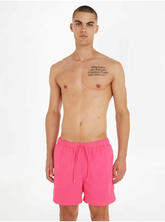 Růžové pánské plavky Tommy Hilfiger
