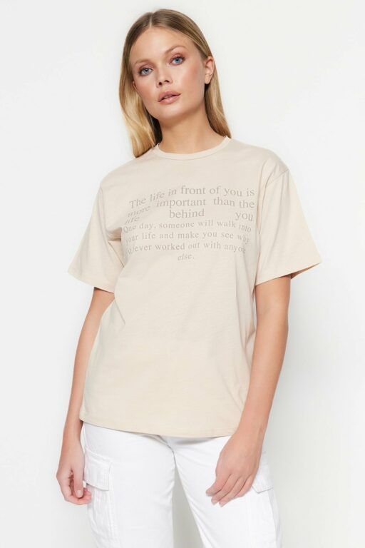 Trendyol T-Shirt - Beige
