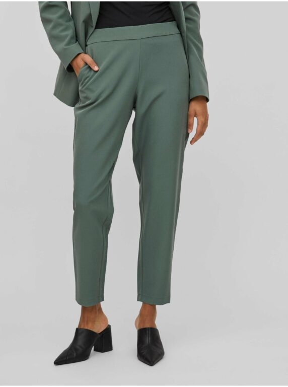 Zelené dámské zkrácené kalhoty VILA