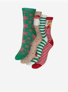 Vero Moda Sada čtyř párů dámských vánočních ponožek v