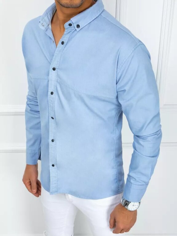 Elegantní pánská modrá košile