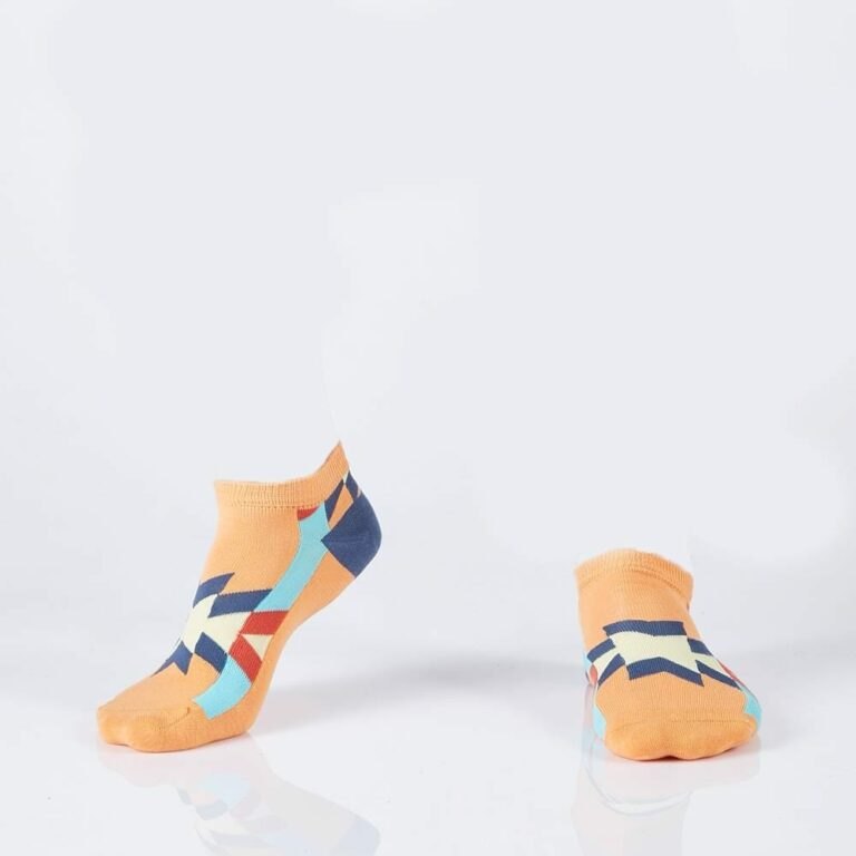 Oranžové krátké dámské ponožky s