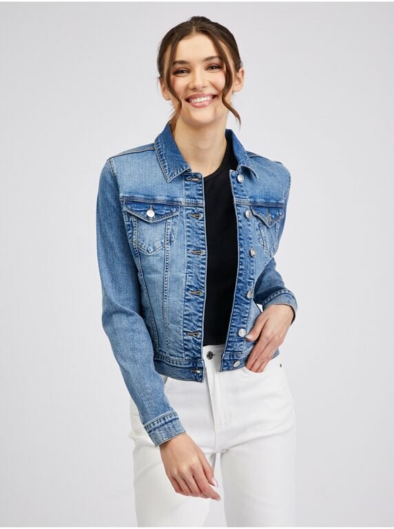 Orsay Modrá dámská džínová bunda