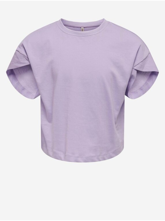 Světle fialové holčičí basic tričko ONLY