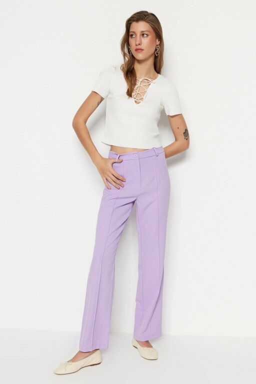 Trendyol Pants - Purple -