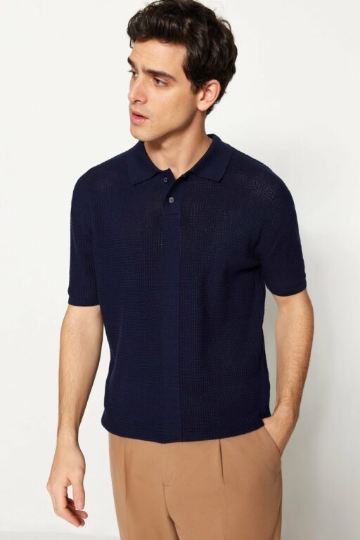 Trendyol Polo T-shirt - Navy blue