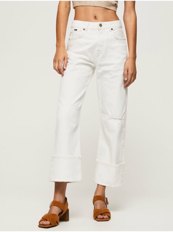 Bílé dámské džíny Pepe Jeans