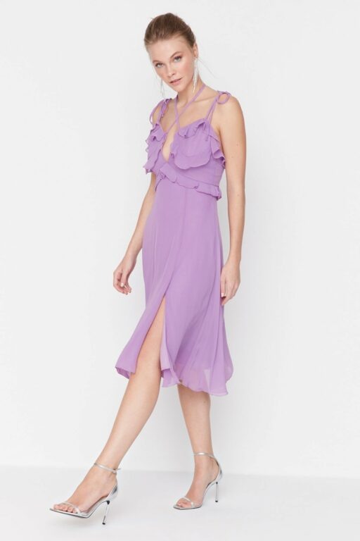 Trendyol Lilac Ruffle Detailed