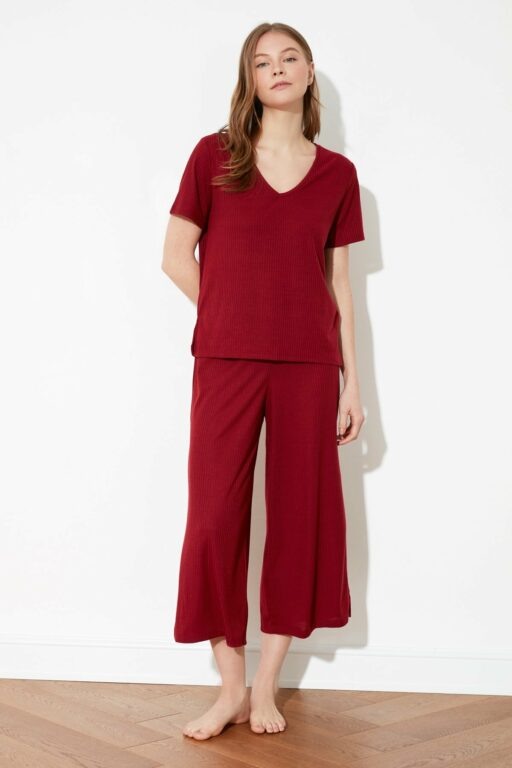 Trendyol Pajama Set - Burgundy