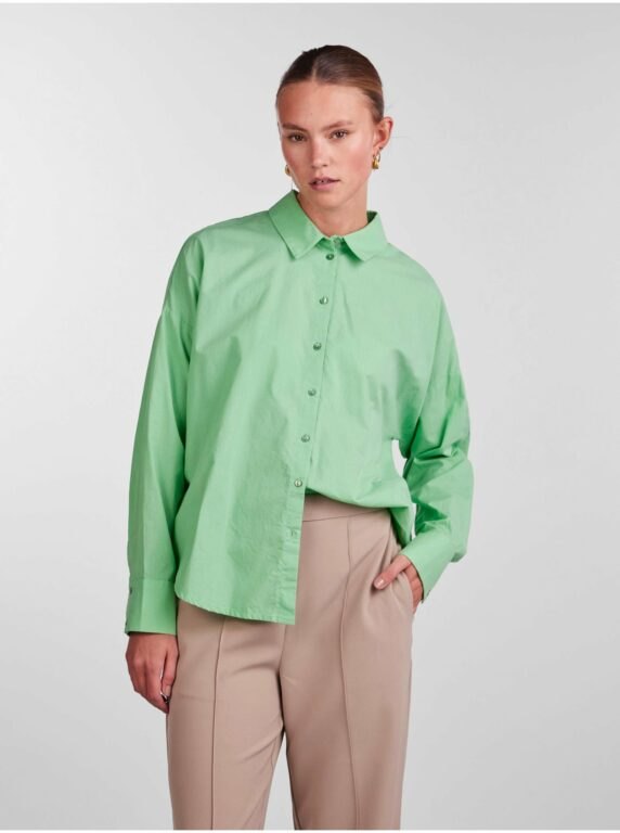 Světle zelená dámská košile Pieces
