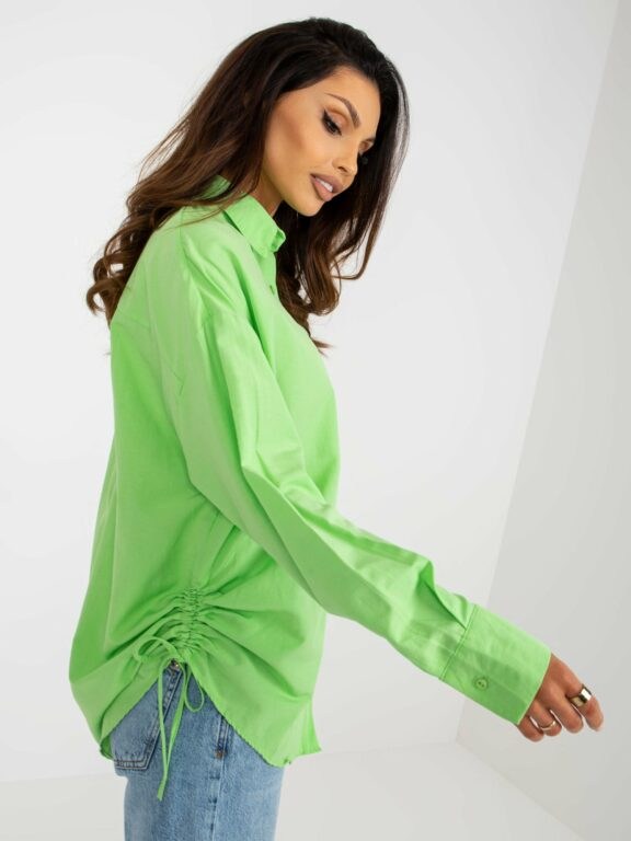 Světle zelená dámská oversize košile